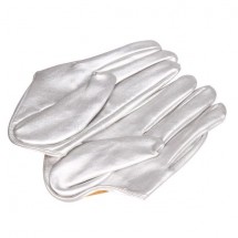 Silver half palm gloves