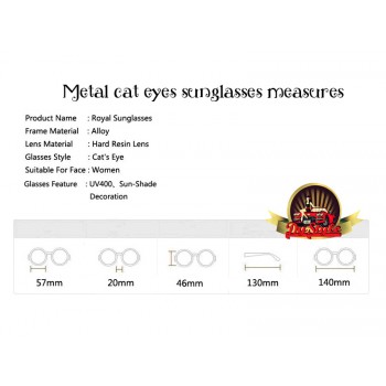 Metal black cat eyes